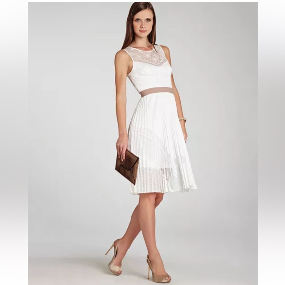 BCBGMaxAzria White Midi Dress